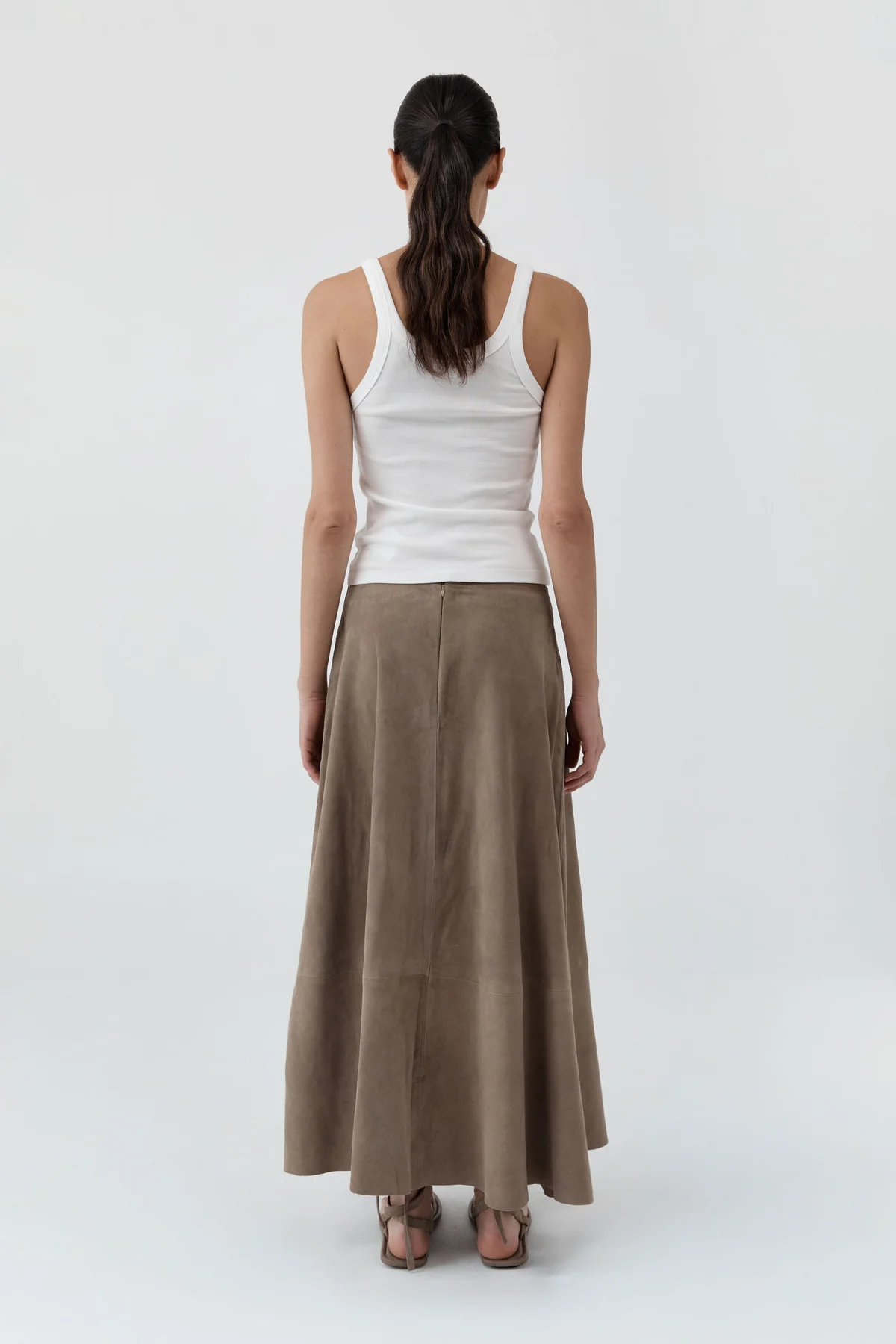 Suede Circle Skirt