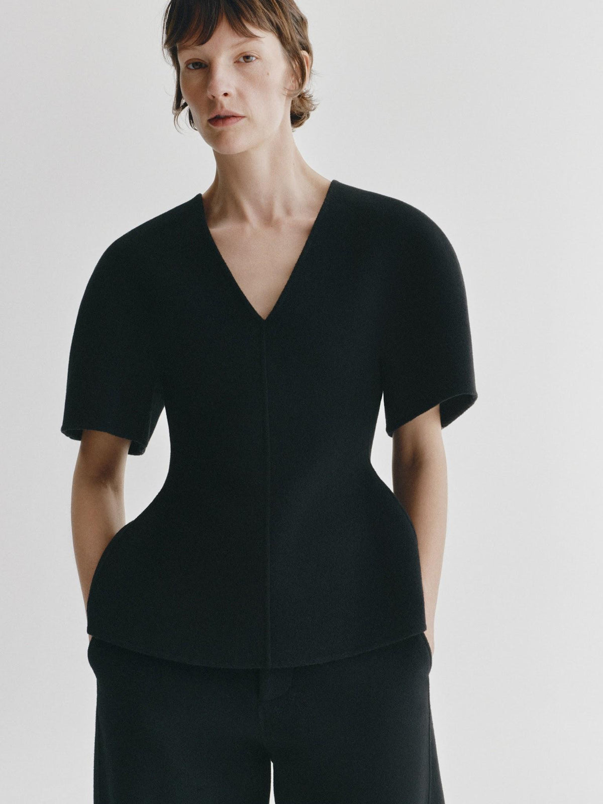 Doublé V Neck Top