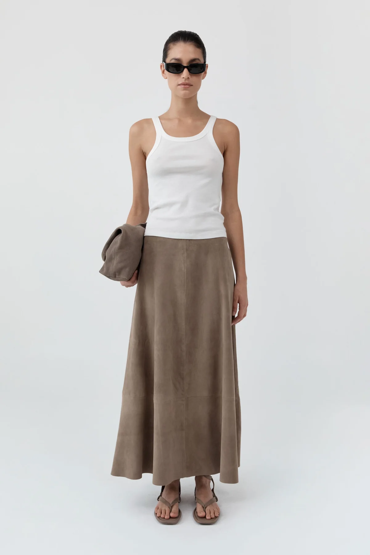 Suede Circle Skirt