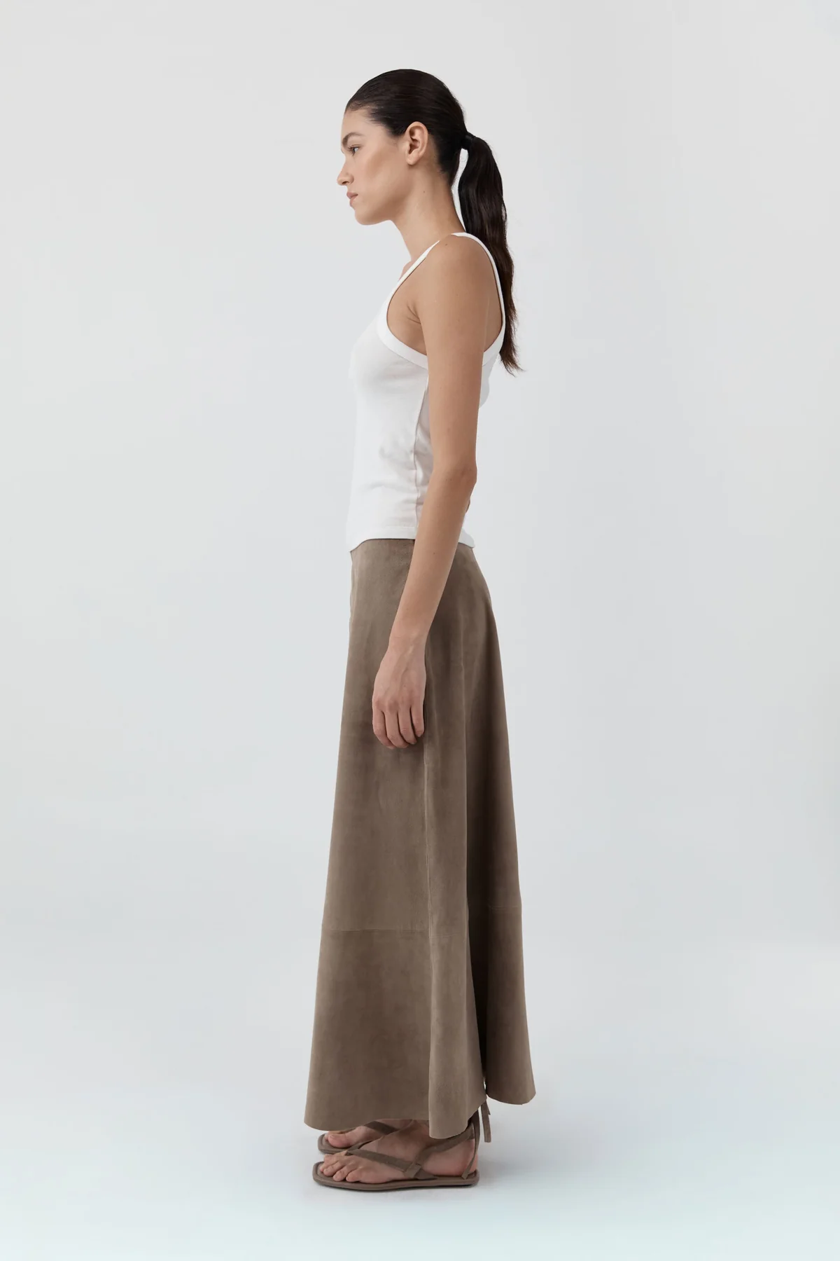 Suede Circle Skirt